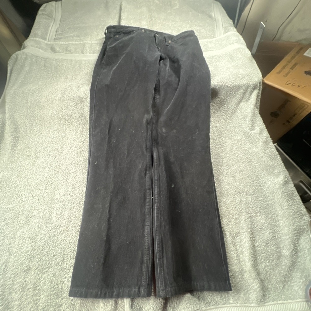Levi's 514 Corduroy Pants 34x32 Navy Blue Fine‎ Wale Men's Jeans Baggy